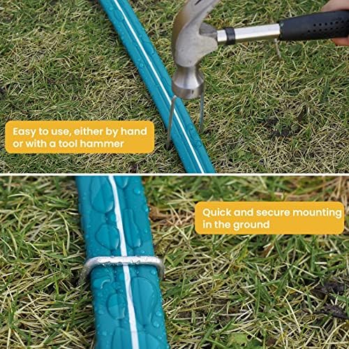 LINEX Sprinkler Soaker Hose 50 ft 2 pack for Garden Lawn Watering Hose with Hose Stakes - Image 4