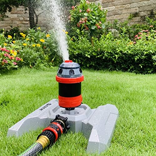 Eden 94122 Metal Adjustable 6-Pattern Sprinkler Bundle, Base, |Quick Connect Starter Set - Image 2