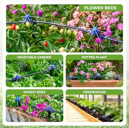 HIRALIY 100FT Drip Irrigation Kit for Raised Beds & Gardens - Image 6