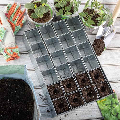 Kings County Tools Seed Starter Tray - Galvanized Steel Metal Seedling Tray with 24 Plant Starter Pots for Planting Seeds - Germination Kit for Sprouting, Greenhouse Accessories and Gardening Gifts - Image 5