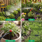 230FT Automatic Drip Irrigation System Kit with 2 Zone Sprinkler Timer - Image 5