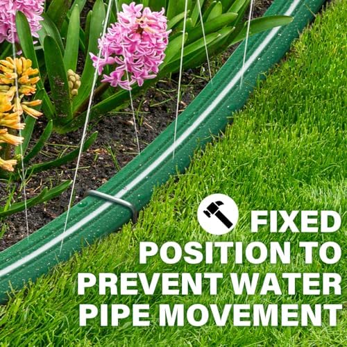 Jin&Bao 50FT Sprinkler Hose Heavy Duty Garden Lawn Water Hose with Staples - Image 5