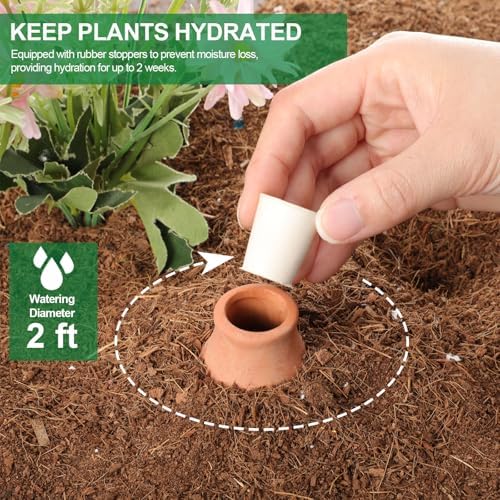 8 Pcs 12 oz Ollas Terracotta Watering Pots - Image 3