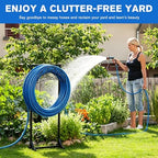 Garden Hose Holder, Freestanding Hose Reel Stand 4 Spikes, Heavy Duty Water Hose Hanger Rack Holds 160 FT, Rust-Resistant Metal Organizer Holds for Yard Lawn Garden Outside - Image 7