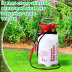 Honeydak 1.3 Gallon 5L Garden Pump Pressure Sprayer Watering Can Device for Watering Hanging Plant Basket Hard to Reach Pump Sprayer for Weeds, Lawn Care & Pesticides (Red) - Image 5