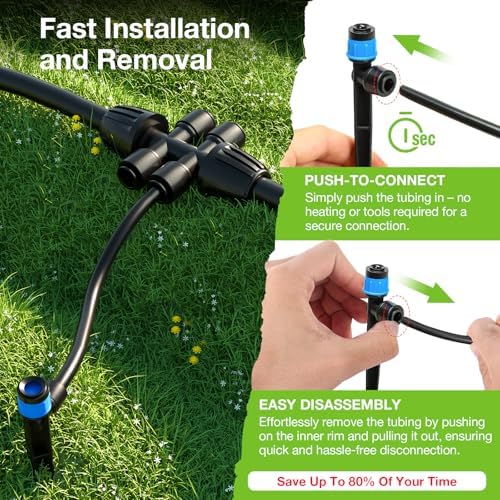 MIXC Greenhouse Micro Drip Irrigation Kit + MIXC Rechargeable 2-Zone Water Timer - Image 4