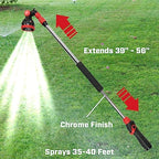 CHAPIN International 4673 10 Pattern Rotatable Nozzle and 39 to 56 inches Extension Telescoping Watering Wand, Black/Red, 39-56 inches - Image 2
