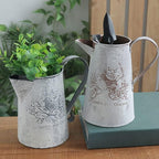 Vintage Garden Home Iron Sheet Craft Holder Vases Decoration Barrel Watering Can Flower Bucket Pastoral(E) - Image 4