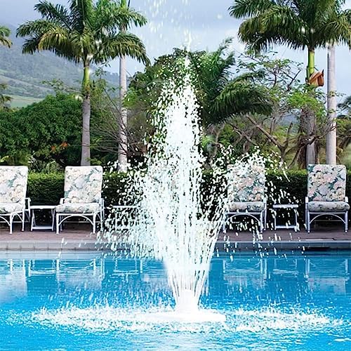 Aqua Select Floating Outdoor Pool Fountain | White | Adjustable Height - Image 2