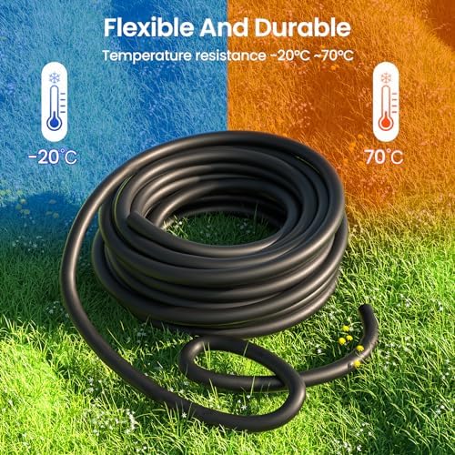 MIXC 25FT 1/2Inch Drip Irrigation Tubing Kit + MIXC Rechargeable 2-Zone Water Timer - Image 6