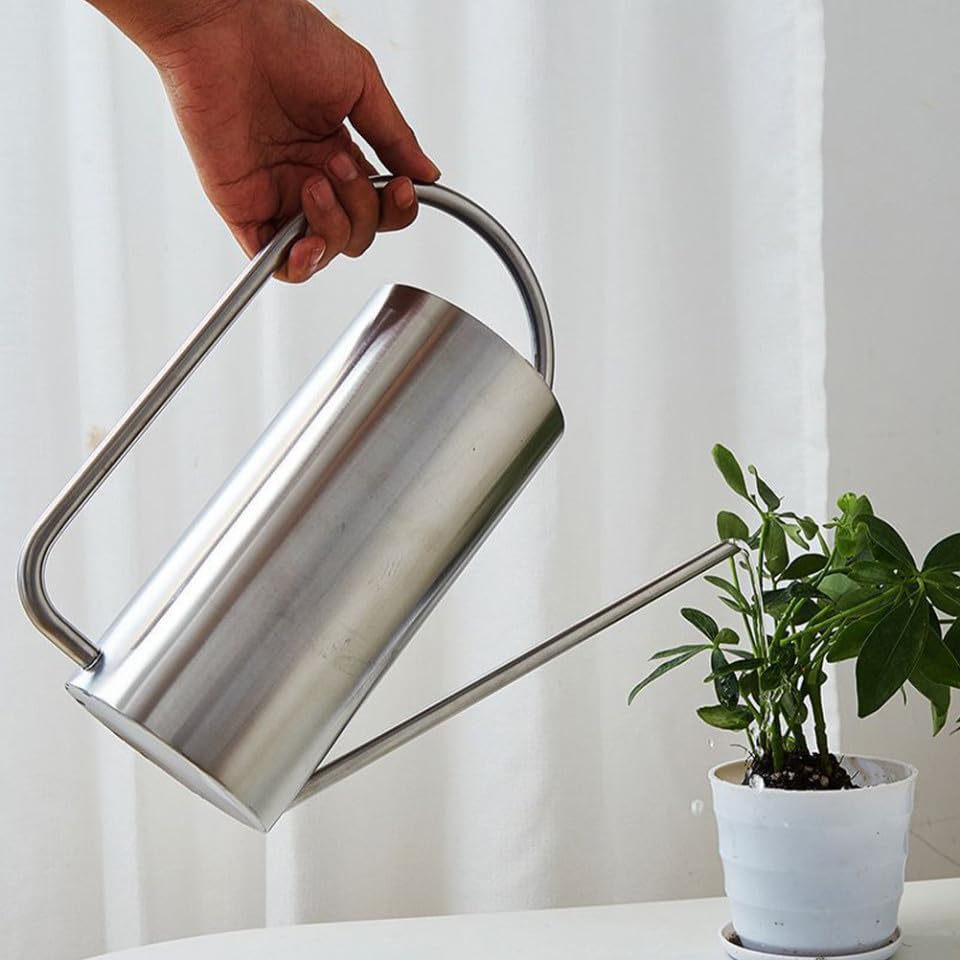 Generic Stainless Steel Indoor Watering Can with Long Spout for Precise Plant Care Ergonomic Handle Capacity Indoor and Outdoor Gardening Jug - Image 5