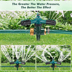 Landical Above Ground Irrigation Garden Sprinkler System 3 Pack Lawn Sprinkler and 32.8 ft Garden Hose Drip Irrigation System DIY Plant Watering Set for Yard - Image 2
