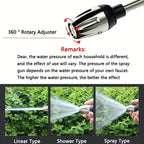 High Pressure Spray Gun & Foam Cannon 2-in-1-360° Adjustable Nozzle, Fits 3/4" US Garden Hose, for Car Washing, Pet Bathing, Yard Cleaning (Effortless Trigger Design) (Blue nozzle (without hose)) - Image 6