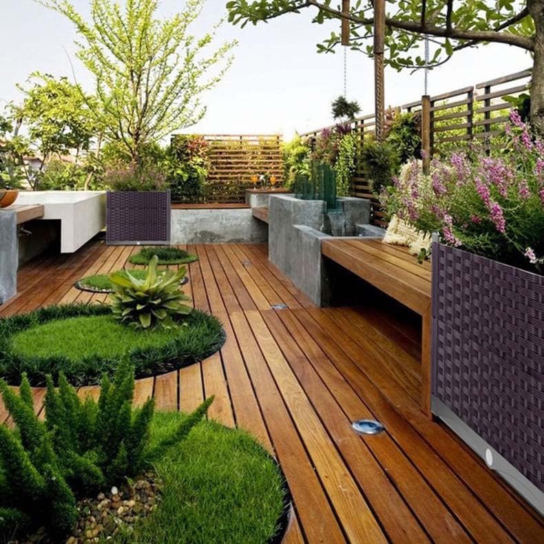 YSUEFIJO Planter Box Outdoor Plastic, Raised Garden Bed Planter Box, Planter Raised Beds for Vegetables, for Easy DIY and Cleaning, for Planting Outdoor Plants Vegetables - Image 2