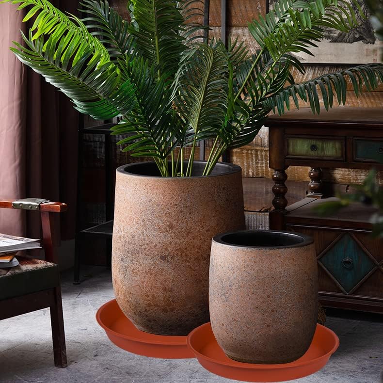 4 Pack of 18 19 inch Plant Saucer, Deep Heavy Duty Plastic Saucer 18" Round, Plant Tray for Pots, Plant Saucers for Indoors, Plant Trays for Planter 17-20" (19 inch, Terracotta) - Image 7