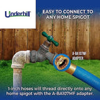 Underhill UltraMax Commercial Garden Water Hose 50 ft, Lightweight, Flexible, Anti-Kink, All Weather, 1200 psi, H10-050B, 1 Inch x 50 ft, Blue - Image 6