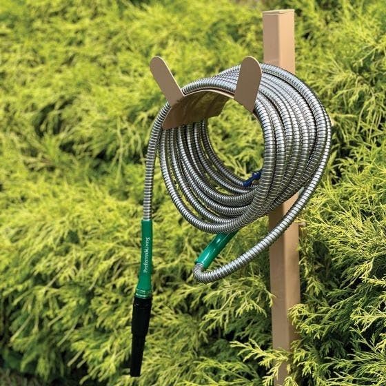 100 Ft Stainless Steel Garden Hose with Nozzle - 304 Stainless Steel - Puncture Proof - Tear Proof - Kink Free - Weather Proof - Rust Proof - 350 PSI Burst Strength - Tangle Free - Image 2