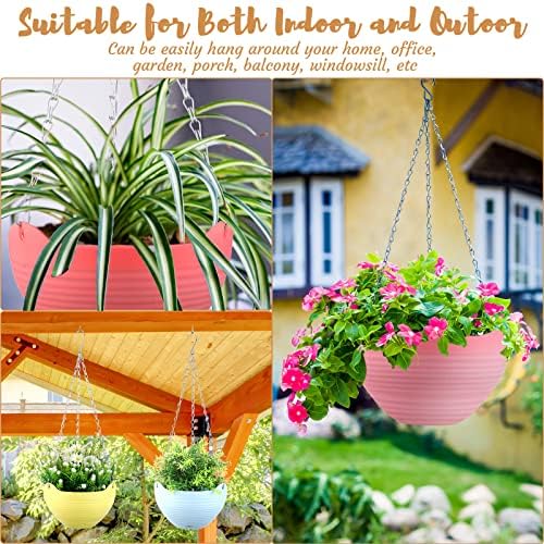 Zopeal 16 Pack 8" Colorful Self Watering Hanging Planters for Plants - Image 3
