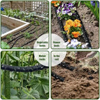 Soaker Hose 100FT, Thickened Flat Soaker Hoses for Garden 100 ft 2 pack - Image 2