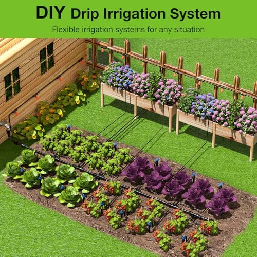 MIXC Greenhouse Micro Drip Irrigation Kit + MIXC Water Flow Meter with Brass Inlet & Outlet - Image 4