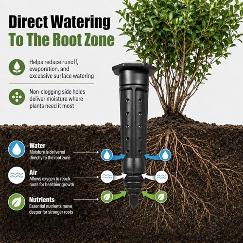 Junkin 18 Pack Tree Watering Stakes Deep Root Irrigation Spike, 8 Inch - Image 4