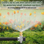 Tioncy 4 Pack Metal Lawn Sprinklers with Adjustable Brass Nozzle, Silver - Image 5