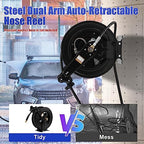FIXFANS High Pressure Washer Hose Reel for Water/Air/Oil, Pressure Washer Hose – 1/4" X 100 FT - Image 3