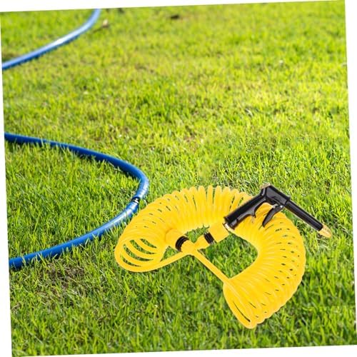 Alipis Coil Garden Hose with Multiuse Nozzle Retractable Water Hose for Efficient Car Washing Lawn Care and Home Cleaning Compatible with Standard Faucets - Image 7