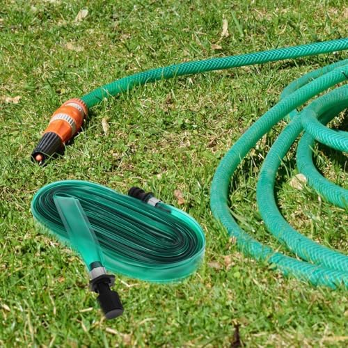 GALPADA Flat Soaker Sprinkler Hose 15m Pvc Garden Watering Hose with Perforations for Farm Irrigation and Yard Cooling - Image 7