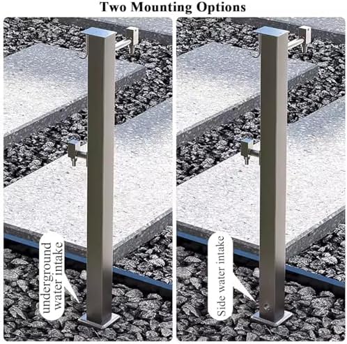 Floor Mounted Faucet Outdoor Water Pipe Vertical Fountain Irrigation Column,Freestanding Outdoor Faucet Water Column - Garden Hose Holder with Floor Mount, Patio Water Tap Fountain Hydrant f - Image 7
