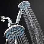 Antimicrobial/Anti-Clog High-Pressure 30-setting Rainfall Shower Combo by AquaDance with Microban Nozzle Protection from Growth of Mold Mildew & Bacteria for Stronger Shower! Wave Blue - Image 7