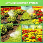 Drip Irrigation System，360° Bendable Drip Irrigation Kit Automatic Irrigation System for Garden, Adjustable Garden Watering Misting System for Greenhouse, Yard, Lawn, Plant(66FT) - Image 7