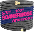 Soaker Hose 100FT 5/8 Inch, Heavy Duty Leakproof Drip Irrigation Hose for Deep Watering Large Flower Beds, Estates & Landscaping by Araiozora