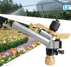 1.5" Irrigation Spray Gun 360° Rotating Large Area Agricultural Sprinkler Adjustable Impact Sprinkler Gun High Pressure Water Gun Watering Spray Tool for Garden Farm Lawn Irrigation - Image 2