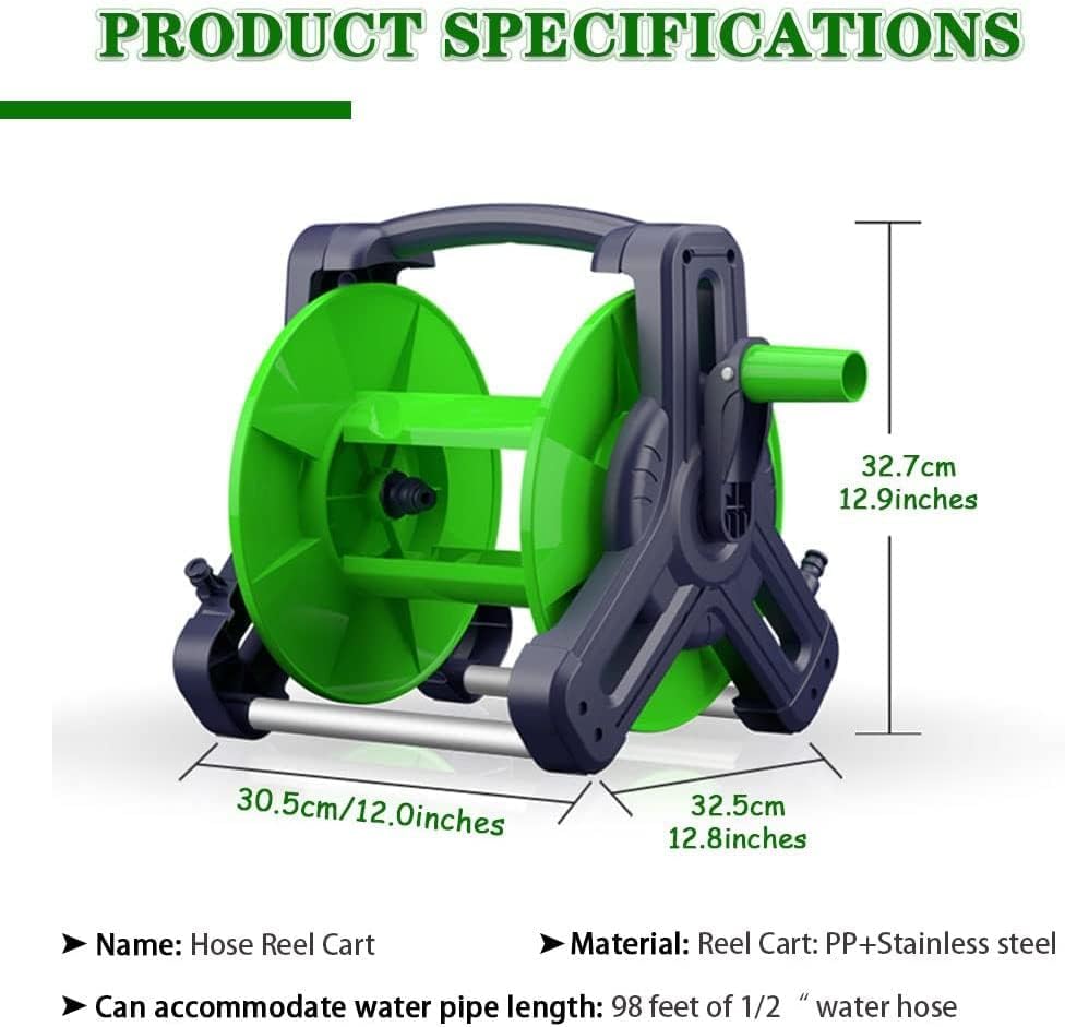 Wall-Mounted Garden Hose Reels,Hose Storage Rack for Car Wash Vegetable Field Irrigation Water Hoses Reel Cart - Image 6
