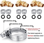 Brass Garden Hose Repair Connector Kit with Clamps & Gaskets - Image 3