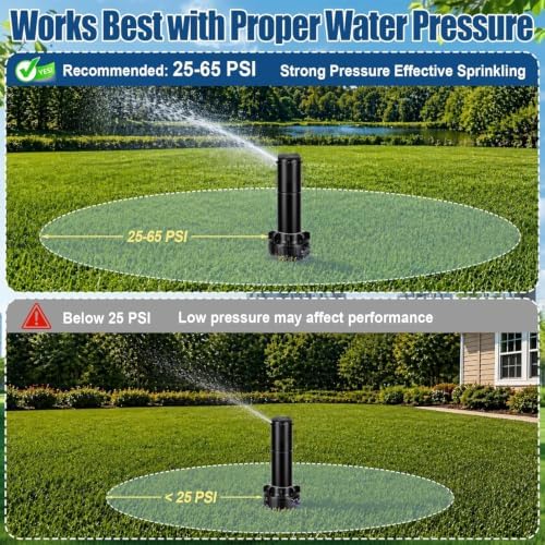 5000 Series Replacement Rotor Sprinkler Heads Compatible with Rain Bird 5004 PC – 4" Pop-Up Gear-Driven Lawn Sprinkler Heads, Adjustable 40°–360°, 25–50 ft Radius, 3/4" NPT Inlet Yard Irrigation (4) - Image 6