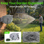 Retractable Garden Hose Reel, 100ft 5/8 inch Water Hose Reel for Gardening - Image 2