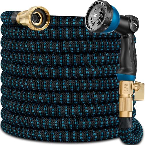 100 ft Expandable Garden Hoses - New Upgrated Expanding Water Garden Hose - Retractable,Flexible,Less Kink-Free & Tangle Car Washing Pipe for Yard, Outdoor by Unknown