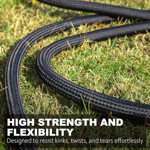 Relxitl Garden Hose, Flexible Water Hose, Ultra Lightweight Non-Expanding hose with 10 Function Sprayer, Leak proof, Pressure Resistant for Yard, Outdoor (Black, 100FT) - Image 4