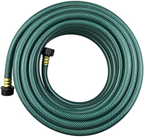 Darnassus PVC Garden Hose 1/2 Inch, 50 FT Flexible Water Hose Green with Male and Female Plastic Fittings - No Leaking and Lightweight for Household Outdoors Lawns Patio by Darnassus