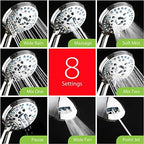 AquaCare 8-mode High Pressure Handheld Shower Head with 2-mode Power Wash - Image 4