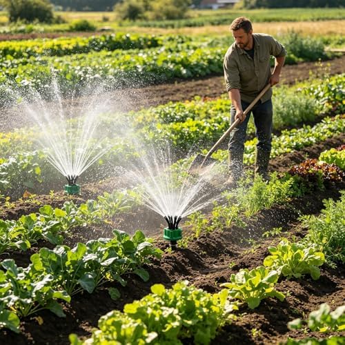 Garden Sprinkler | 360 Degree Rotating Water Saving Kit,Garden Sprinklers Irrigation System Kit,for Outdoor Home Commercial Residential Gardening Planting - Image 2