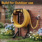 Garden Hose Holder Stand, Freestanding Heavy Duty Metal Hose Holder with Stable Base and Tool Hooks, Rustproof Water Hose Storage Rack for Outside Yard Lawn（2 Pack) - Image 4