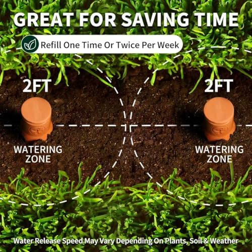 Soilagua 16 oz Olla Plant Watering Globes, Terracotta Watering Pots System, Self Watering Planter Insert for Outdoor & Indoor Plants, Vacation Plant Watering Devices Spikes Waterer, 4 Pack - Image 4