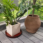 Ceramic Plant Saucer 14.5 Inch, Round Plant Trays for Indoors/Outdoors, Flower Pot Saucers for Holding Water Drips and Soil, Drainage Tray for Plant Pot, Reactive Glaze Brown - Image 4