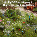 172FT Drip Irrigation System Kit with 2 Zone Water Timer for Garden - Image 4