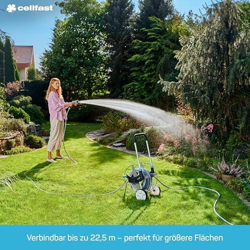 Cellfast 19-022N SPRING Irrigation Hose 3 Channel Complete with Nozzles, Uniform Hydration, UV Resistant, 1/2" 15m - Image 6