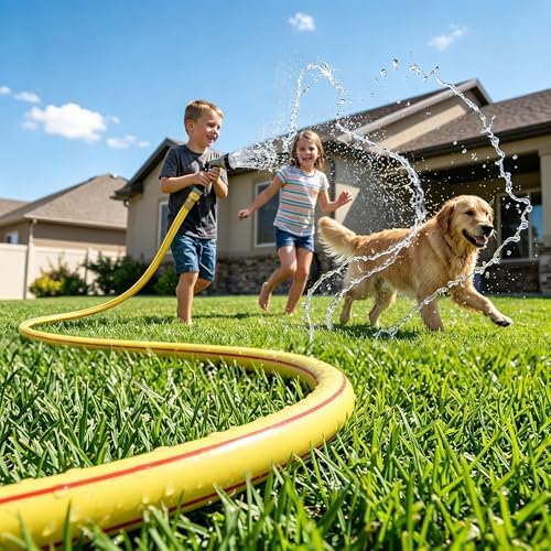 50 ft 3/4” Heavy Duty Garden Hose, Solution4Patio, Male to Female Fittings - Image 7