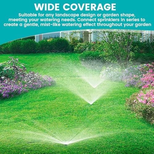 3 Set Metal Lawn Sprinklers for Yard, 360° Coverage Water Sprinklers, Adjustable Brass Nozzle with Aluminum Alloy Spike Base, for Yards Garden Vegetable Lawn Irrigation ﻿ - Image 6